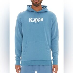 Kappa - Authentic Haris Blue Steel And Whitete Pullover Hoodie Size XXXL